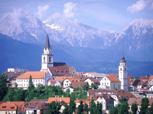 Ancient town Kranj in Slovenia