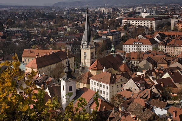 Panoramic picture of Ljubljana City